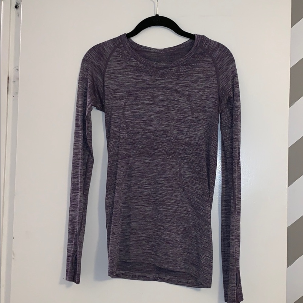 Lululemon purple tight long sleeve